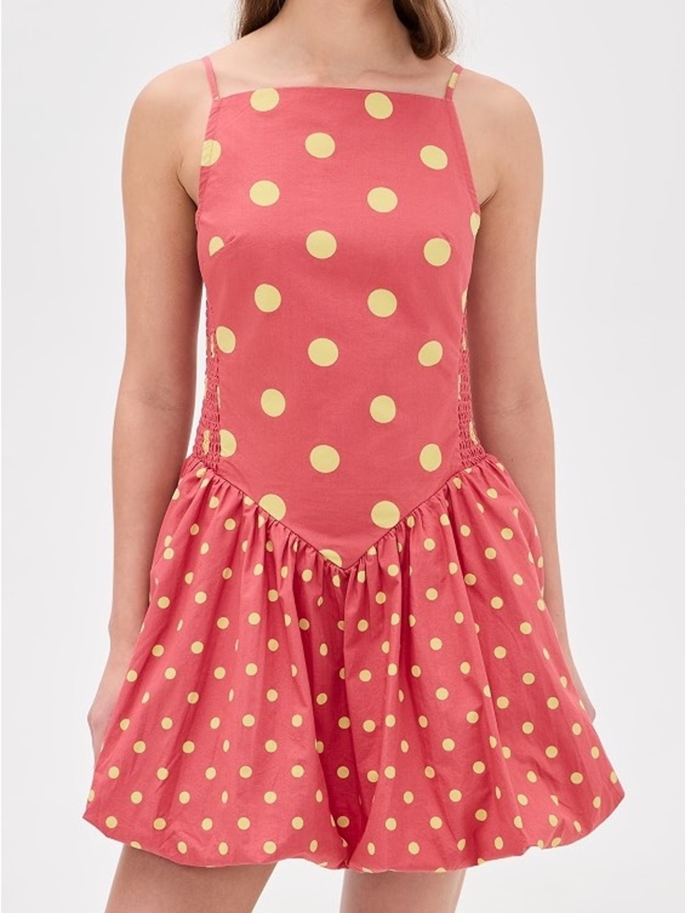 NWT FREE PEOPLE Polka Dot Bubble Hem Mini Dress!